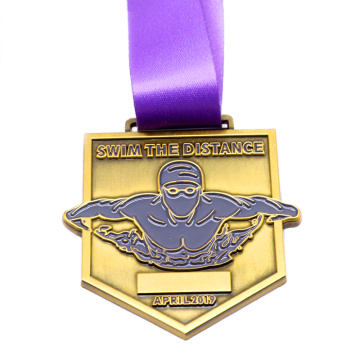 Premio personalizado de alta calidad de venta caliente medallas deportivas premios natación